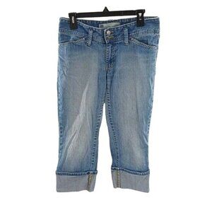 Gap Jeans Blue Denim Low Rise Cropped Stretch Y2K Womens Size 6